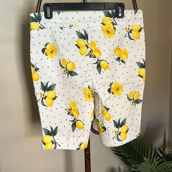 Lemon Print Pull On Shorts 12 - Picture 4 of 5